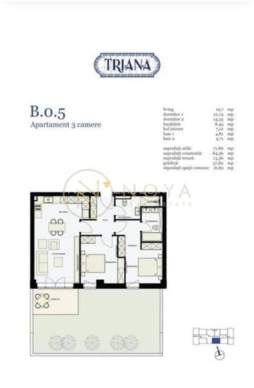 Apartament de 3 camere in Pipera Triana parcare - 6