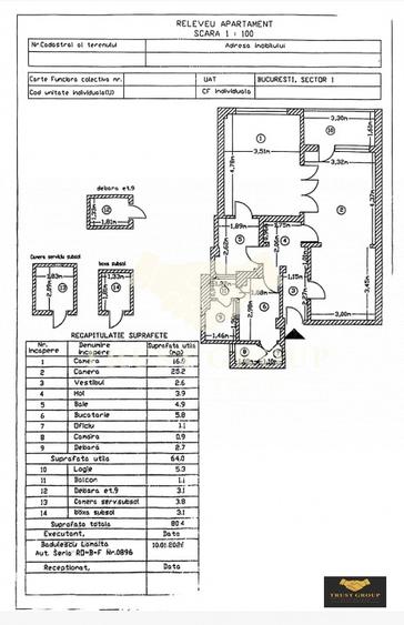 Apartament 2 camere Calea Victoriei-Sala Palatului 70mp | imobil 1948