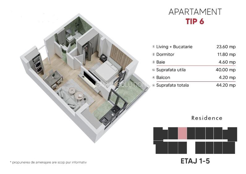 PROMOTIE!! Studio spatios 44mp , Metrou Berceni 15min - 5