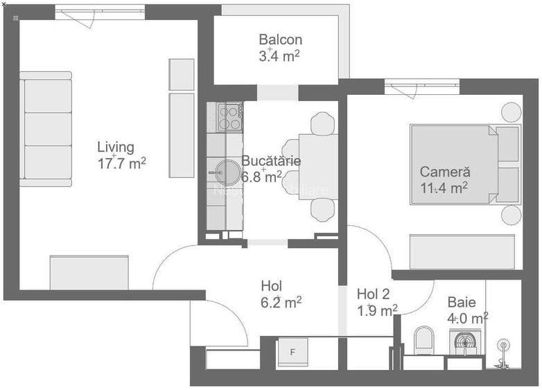 Apartament 2 camere renovat, Godeanu, etaj 2, Gheorgheni, Cipariu - 8