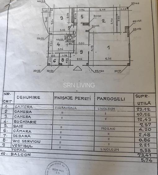 De inchiriat apartament 3 Camere Decomandat | Stirbei Voda-Berzei | 74 mp - 1
