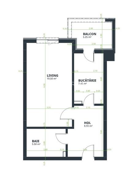 Bloc nou Nicolina - Selgros, apartament 1 camera, 51 mp, decomandat - 3