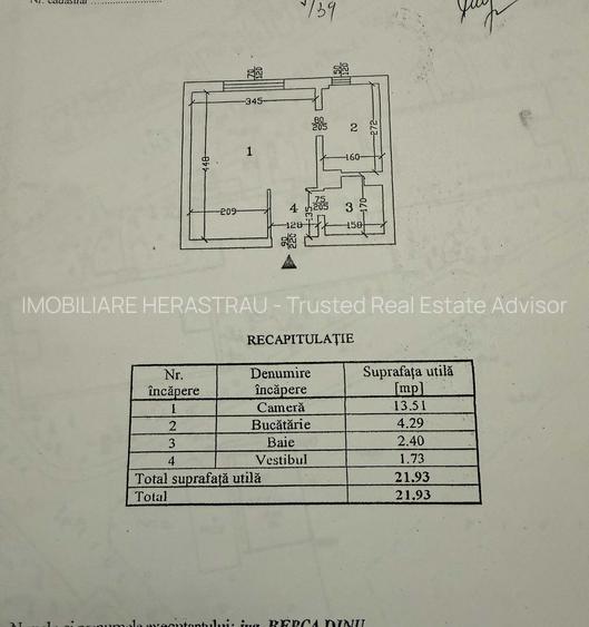 Garsonieră Teiul Doamnei | 22 mp | Etaj 4/10 | Bloc reabilitat - 1