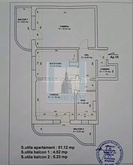 Apartament 2 camere, decomandat, zona Făget - str. Aurel Vlaicu - 8