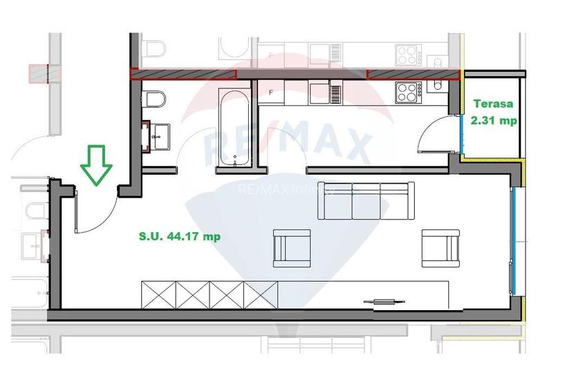 Apartament nou de vanzare 44 mp Soporului Comision 0% - 7