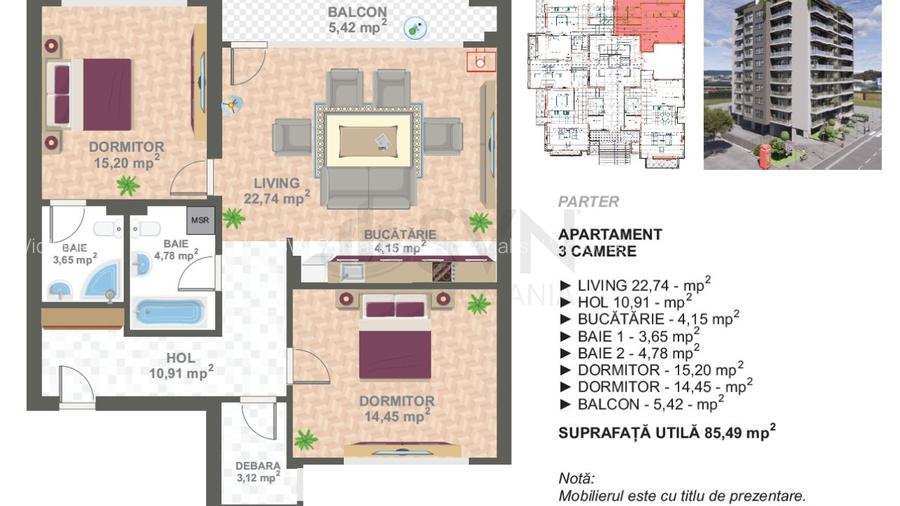 REA1024202 Dezvoltator Marriott 3 Camere Imobil Nou - 7