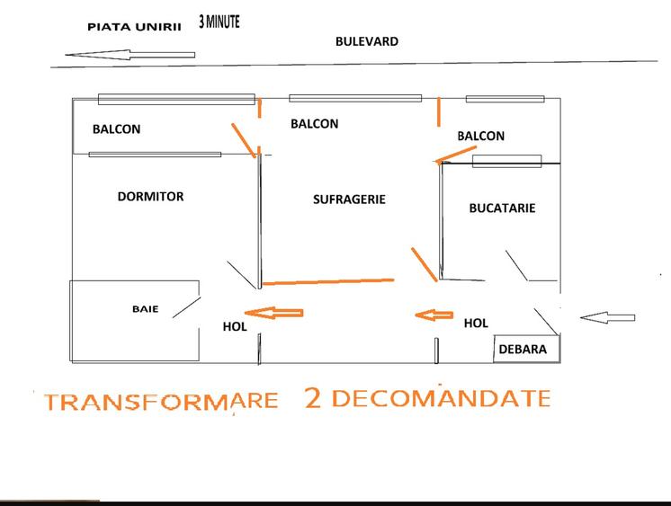 PIATA UNIRII-CANTEMIR,2 camere - 16