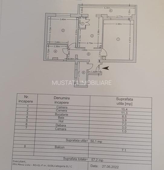 Etaj 1. Apartament 2 camere confort 1 , Progresu, mobilat. - 10