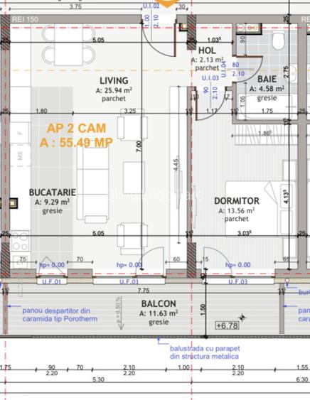 Ansamblu rezidential, 55,49 mp, semifinisat etaj intermediar,  - 2