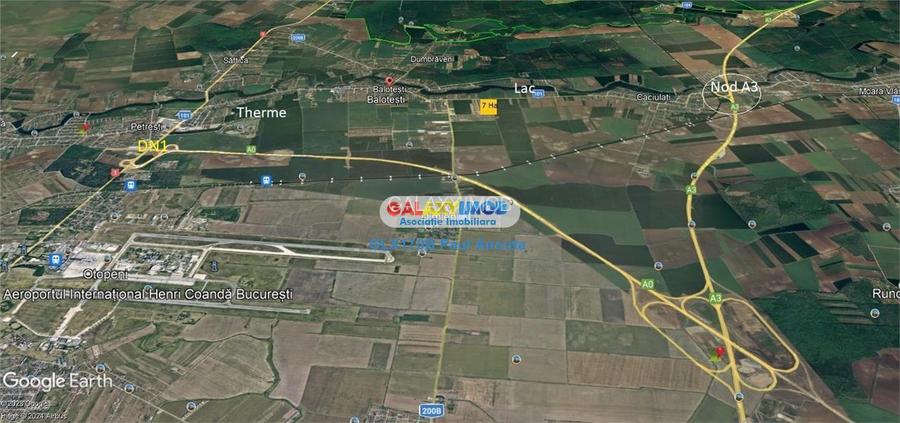 Vand teren 7 Ha cu PUZ aprobat zona Mixta sosea Balotesti Caciulati - 5