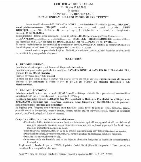 Str. Meschenndorfer / Urbanism Construire 2 Case - 3