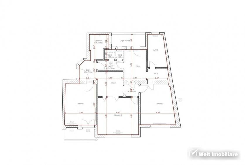 Apartament ultracentral, 120mp, etaj 1 - 7