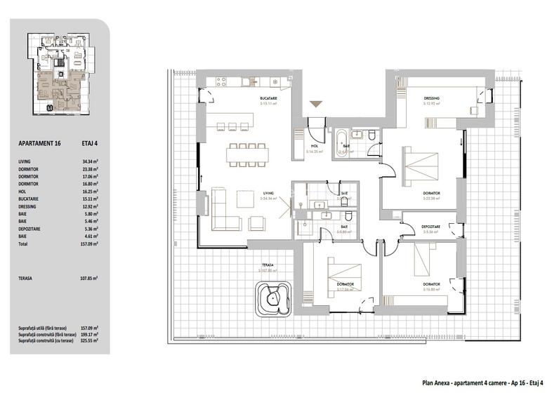 Penthouse in Iancu Nicolae | Bloc nou Boutique | Terasa de 107 mp | 264mp - 2