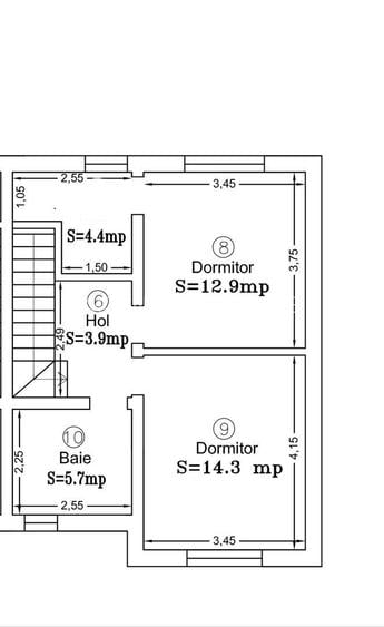 Duplex 4 camere langa asfalt - LIDL - 10