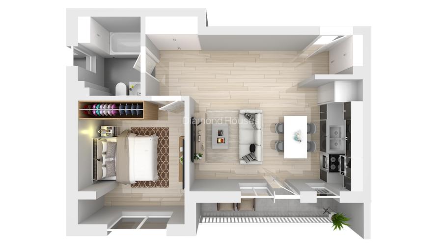 Proiect nou Diamond Apartments / Intre 65850 si 89000 Euro / 2027 - 1