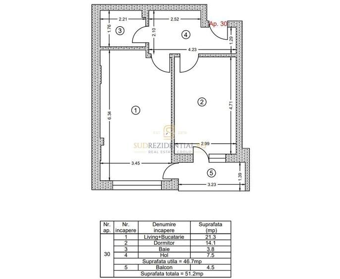 Apartament tip studio, mobilat si utilat, bloc nou, metrou Berceni - 1