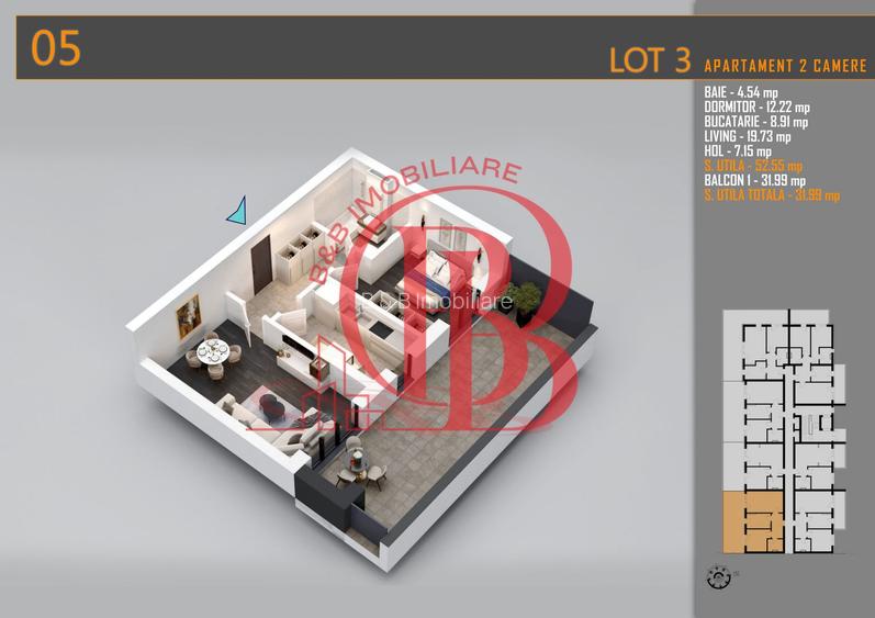 Apartament 2 camere cu terasa Titan-Pallady-Metrou Teclu - 2