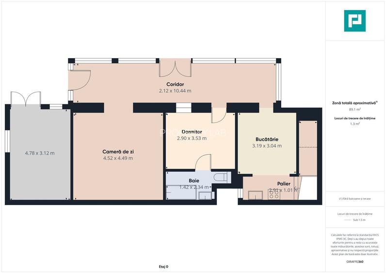 Apartament 3 camere  la curte  - Odobescu - 38