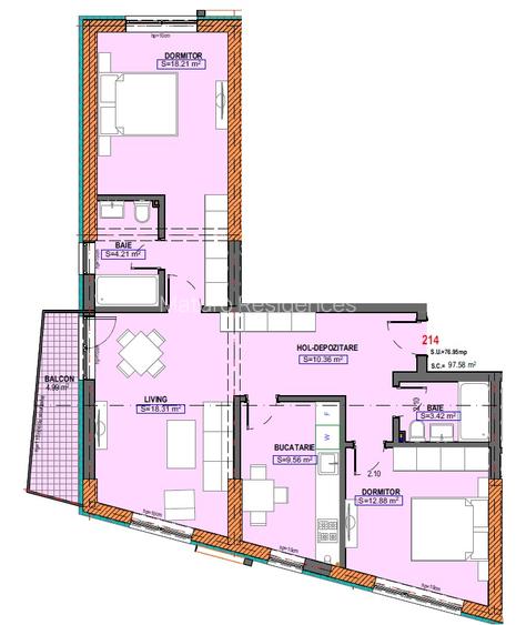 Apartament 3 camere Zona Cismea Lac Siutghiol - 1