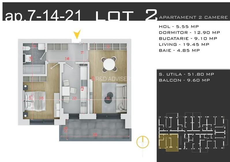 Apartament 2 camere decomandat Theodor Pallady metrou Nicolae Teclu - 3