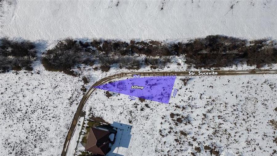 CORBEANCA - PARADISUL VERDE,TEREN  605 MP,DESCHIDERE 63 M,TOATE UTILITATILE - 2