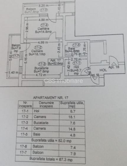 Apartament 2 camere 52mp + 2 balcone 15mp etaj 2/4 in Sannicoara complex Estimo - 16