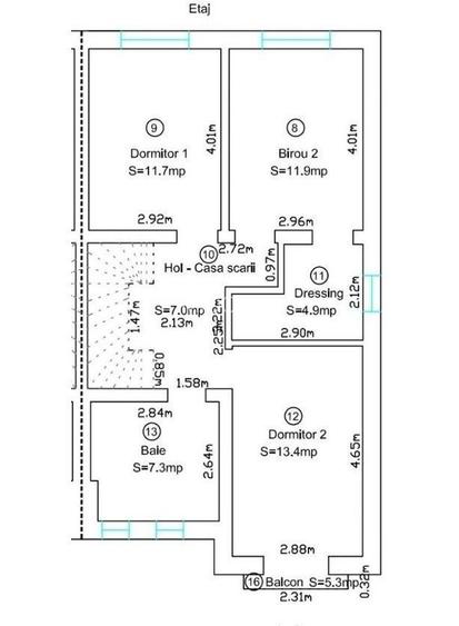 Pozitie excelenta. 4 Dormitoare. Bucatarie inchisa. - 3