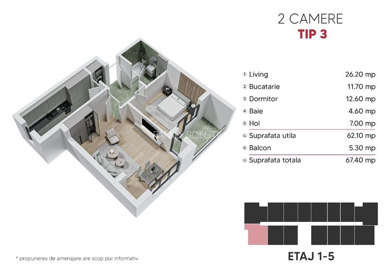 INVESTITIE EXCELENTA! Apartament 2 camere la 15 minute metrou berceni! - 10