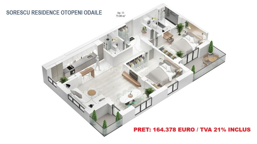 Apartamente cu 3 camere cu terasa, lift, langa parc 1 Mai - 3