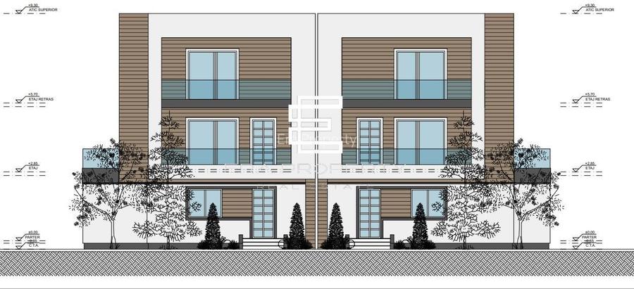 Casă modernă în Sibiu 13Omp utili – etaj retras, terase -teren 255 mp - 2