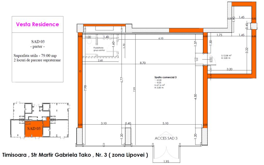 Spatiu comercial la parter de vanzare/inchiriat - VESTA RESIDENCE zona LIPOVEI - 7