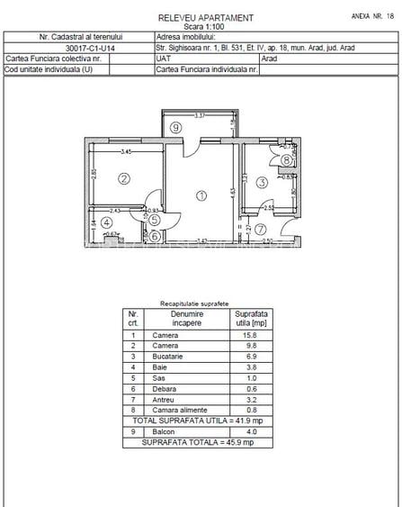 Apartament 2 camere 45 mp, str. Sighisoara nr. 1 Arad - 4
