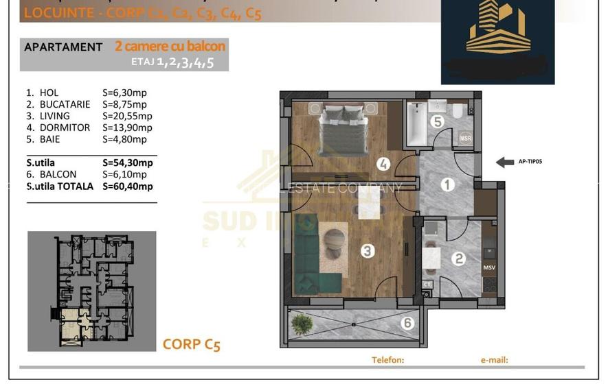 APARTAMENT 2 CAMERE-60.4 MP-SFINTII VOIEVOZI - 6