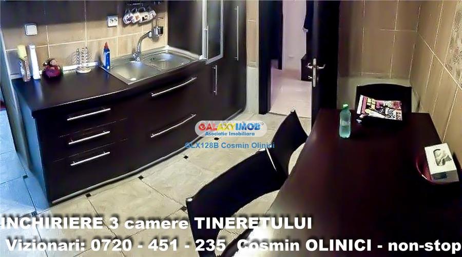 Inchiriere 3 camere Tineretului - langa metrou - 87 mp - etaj 9 - 4
