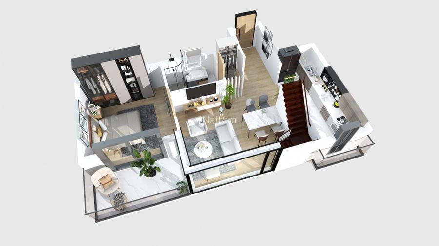 Dacia-Mosilor duplex cu vedere Sud - 11