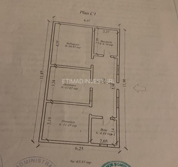 LUMINA - CASA 3 CAMERE- DECOMANDATA -TEREN 501MP -70.000 EURO - 24