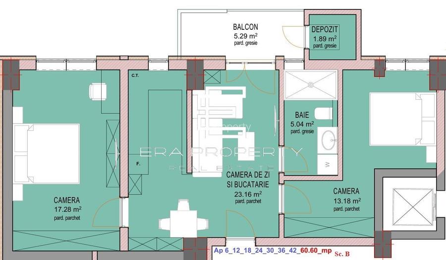 Apartament 3 Camere -61 mp -zona Doamna Stanca Selimbar - 1