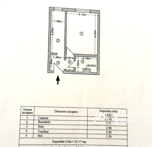 Garsonieră LUJERULUI, centrala proprie, decomandata, 6 min Metrou Lujerului - 1