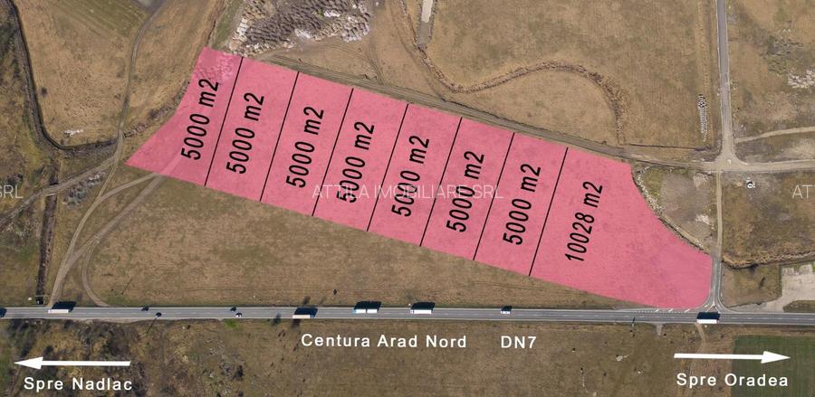 Teren Industrial Arad 5000 mp 34 euro mp+TVA - 5