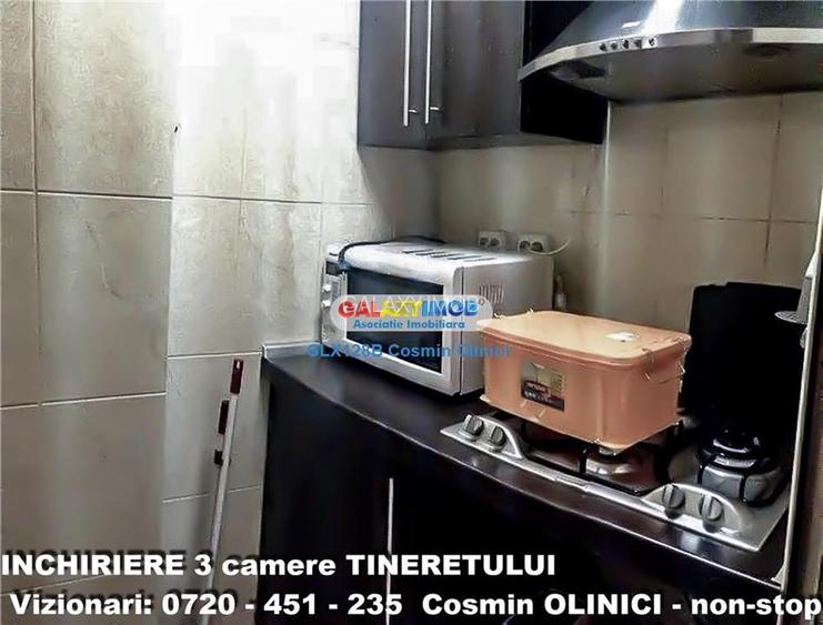 Inchiriere 3 camere Tineretului - langa metrou - 87 mp - etaj 9 - 6