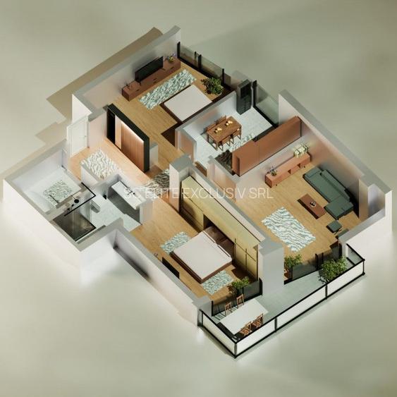 Tomis Nord - Vanzare apartament decomandat cu 3 camere, bloc nou. - 9