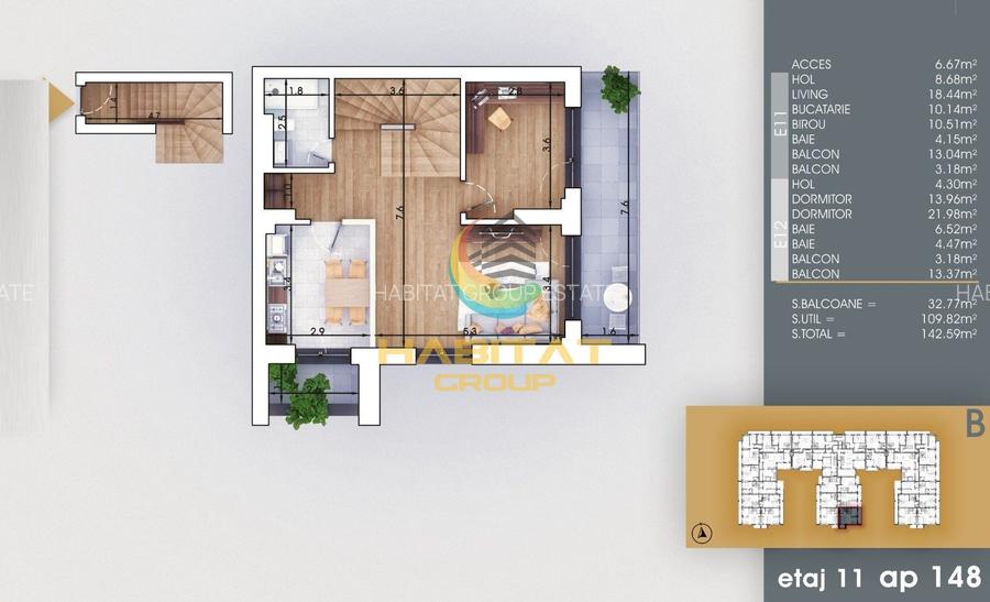 Pallady 4 camere tip duplex 143 mp la 8 minute metrou Teclu - 2