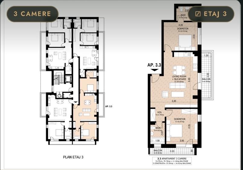 Apartament 3 Camere | nZEB | Incalzire In Pardoseala | Sector 3