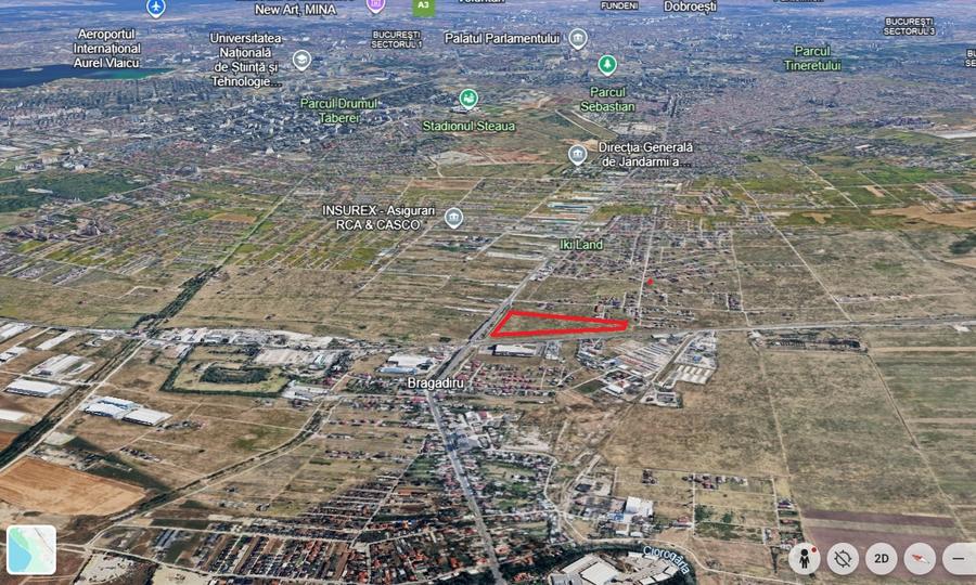 Vand 87447 mp teren intravilan Bragadiru - dezvoltari imobiliare
