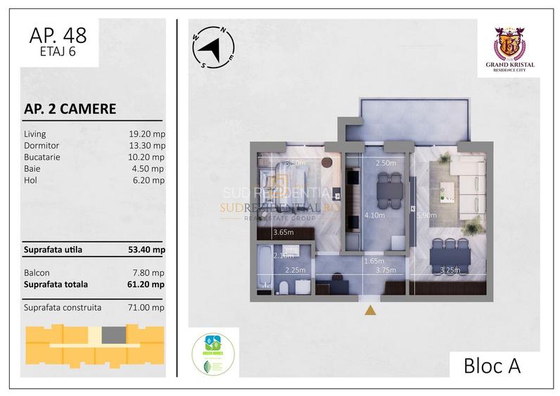 Apartament finisat modern cu 2 camere si balcon - Rond Metro Berceni - 1
