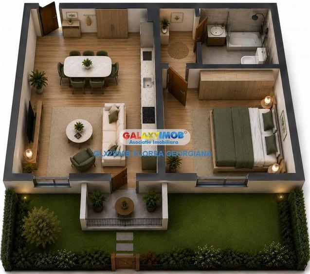 Vanzare 2 camere cu gradina nou Victoria Homes