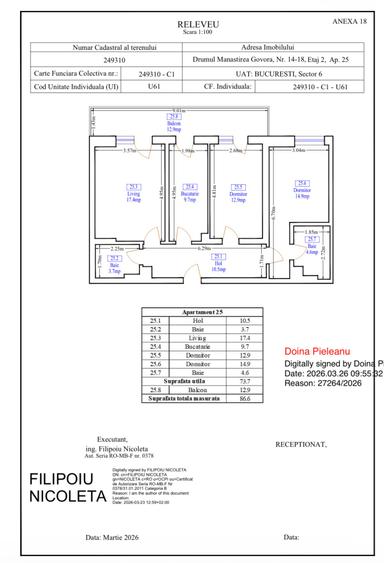 Apartament 3 camere,2 bai,centrala proprie,mutare imediata,TVA inclus in pret!