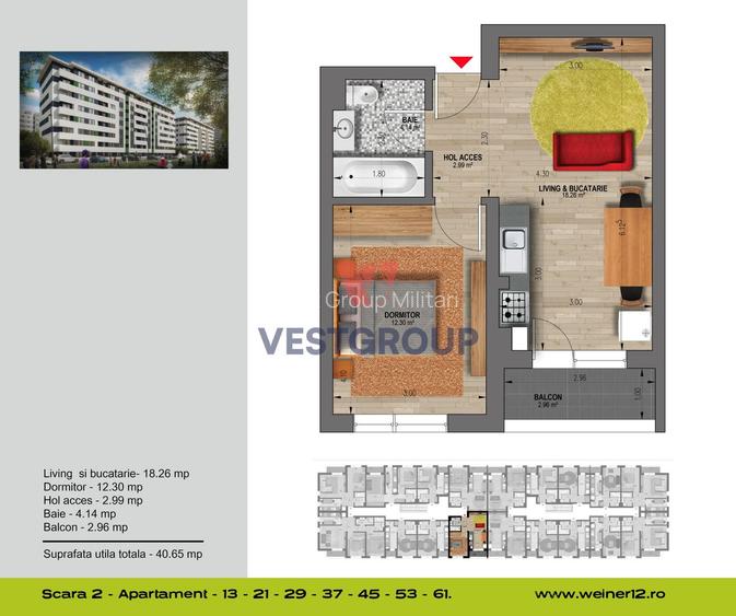 Apartament 2 Camere Weiner Residence Militari Direct Dezvoltator VEST - 2