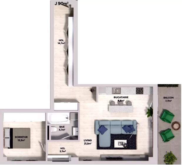 De vânzare: Apartament nou 2 camere + Parcare Subterană | Residence 5 Pipera