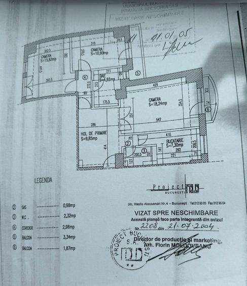 Unirii - Alba Iulia -Ap 3 Cam - Sup 82 mp - pret 254.000 euro